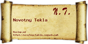 Novotny Tekla névjegykártya